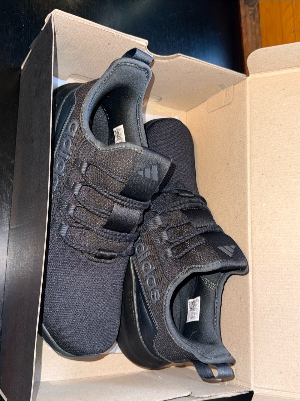 Adidas Lite Racer Adapt Wide Men’s 8.5 Black Cloudfoam Slip On KJ5079